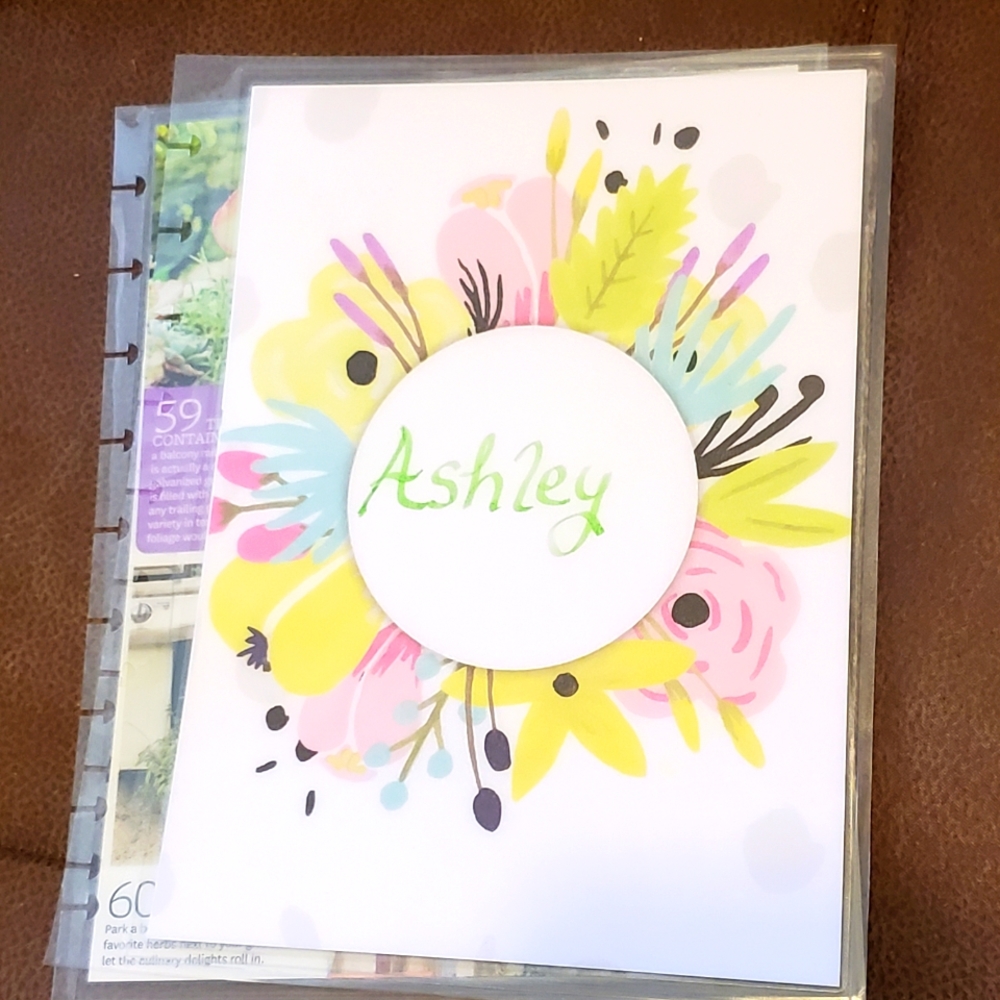 Hand made cover for your Classic size Disc Bound Planner Ashley